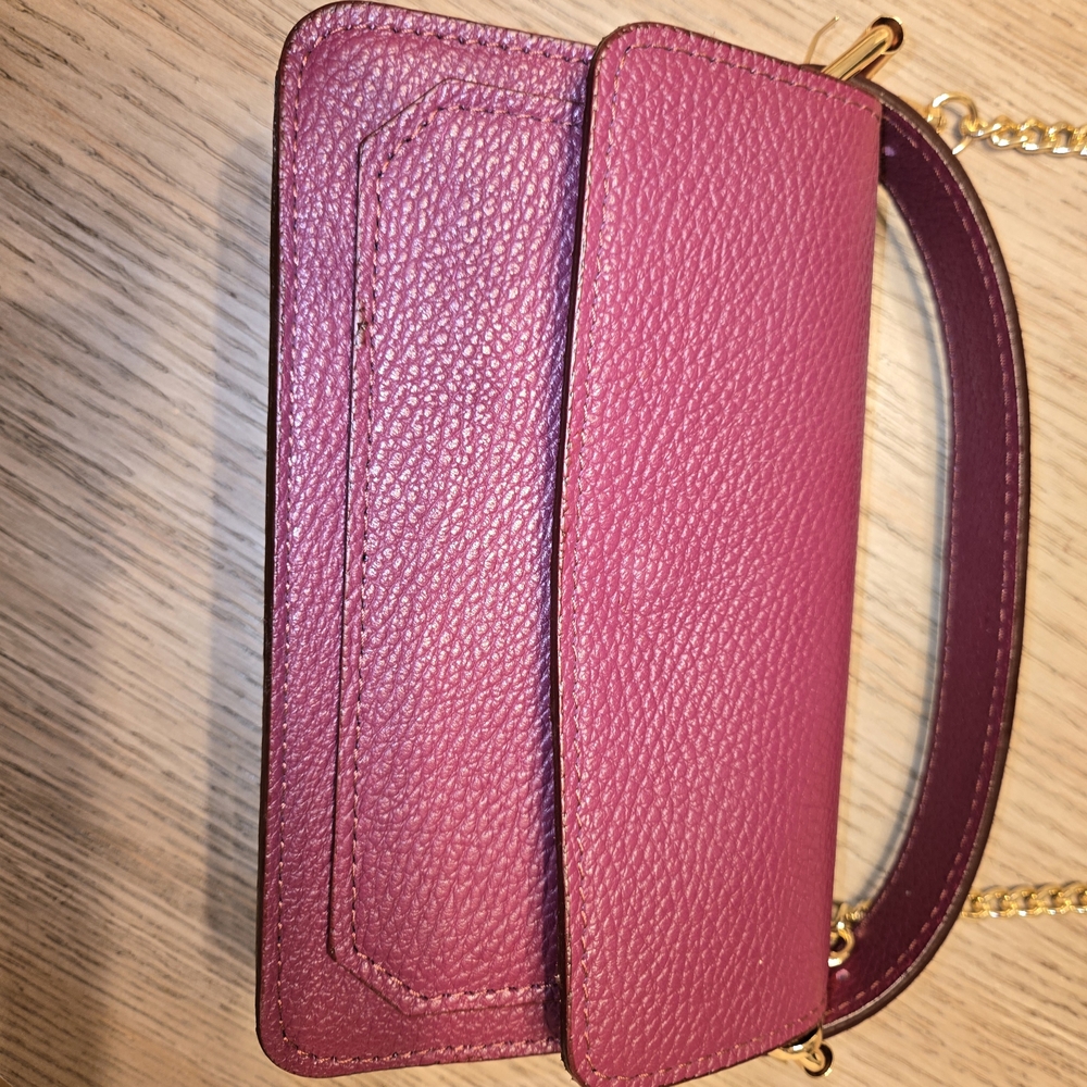 BORSE PELLE - Made In Italy - Elegant Burgundy Leather Shoulder Bag - Picture 2 of 9